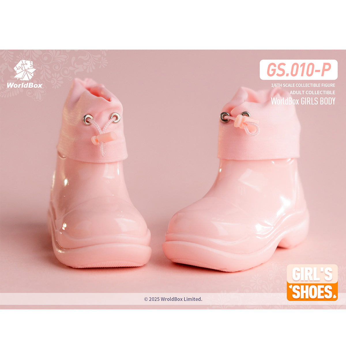 Worldbox Fashion Drawstring Rain Boots Doll Accessory 1/6 Scale Fit Action Figure