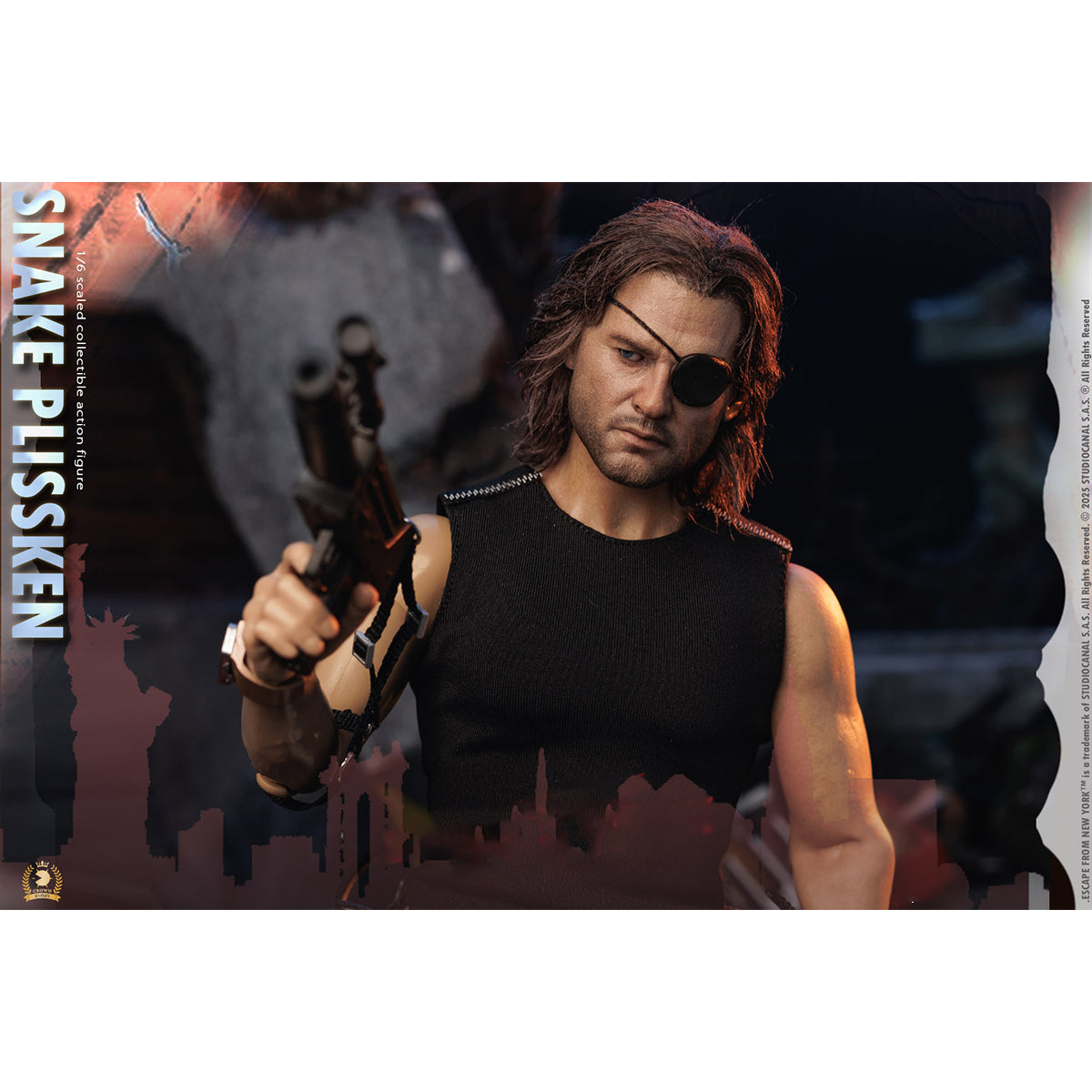 Asmus Toys The Crown Series Escape from New York Snake Plissken Real Hair Edition Action Figures