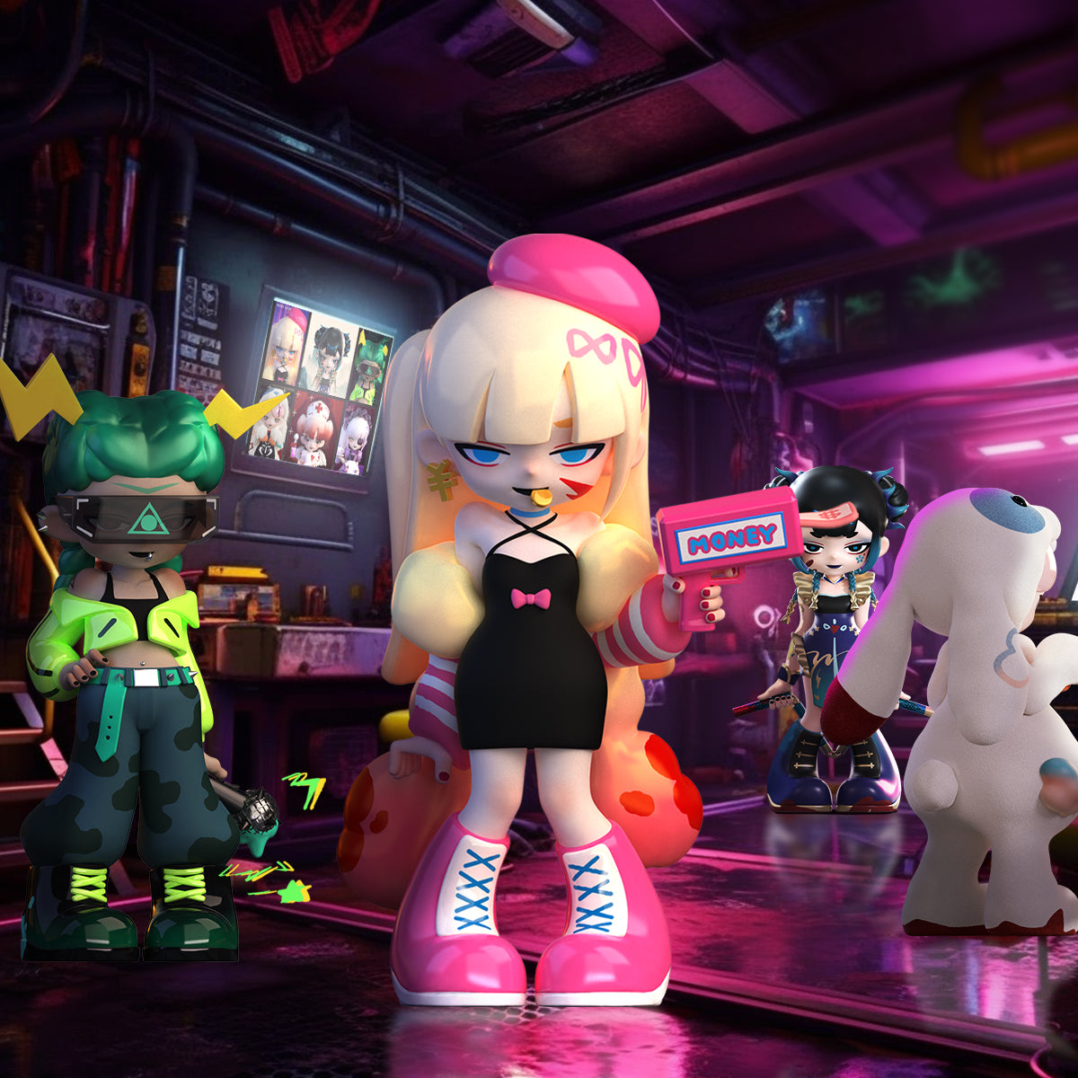 MR.BONE Yandere Girls Remove The Label Dark Style Series Blind Box Figure