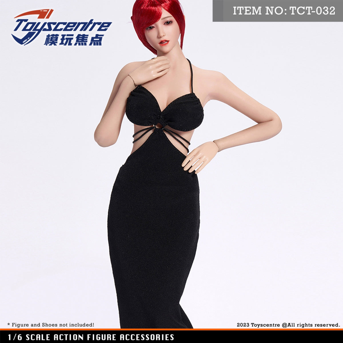 Toyscentre, Female Black Evening Dress Skirt, Doll Clothes Accessory for 12-inches Action Figurine
