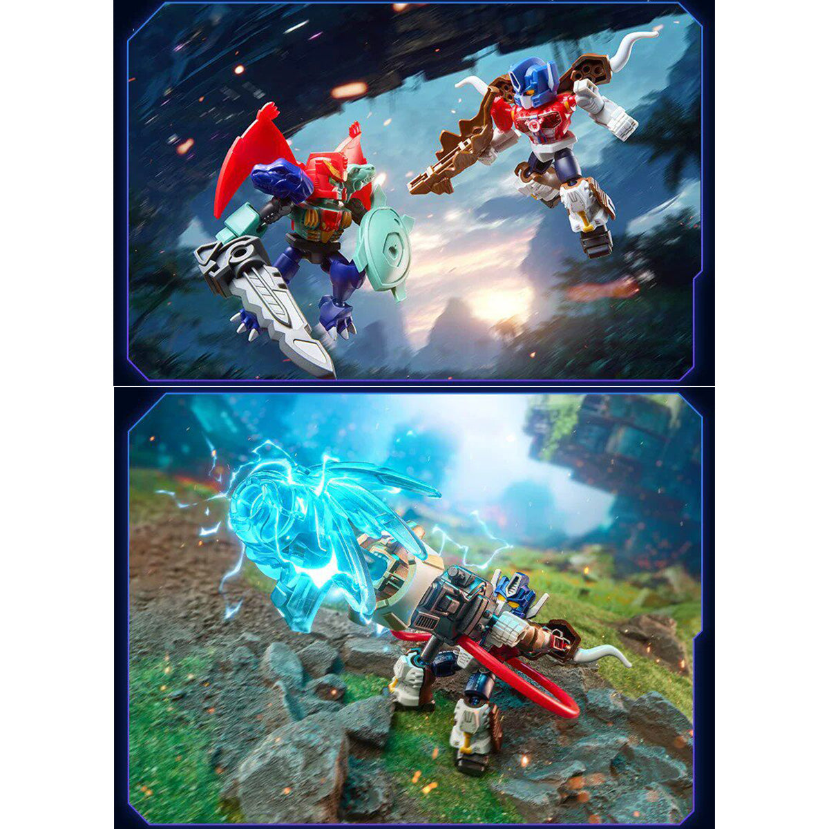 BLOKEES Transformers Defender Version Vol. 7 Power of the Beast 71407 Model Kits Blind Box