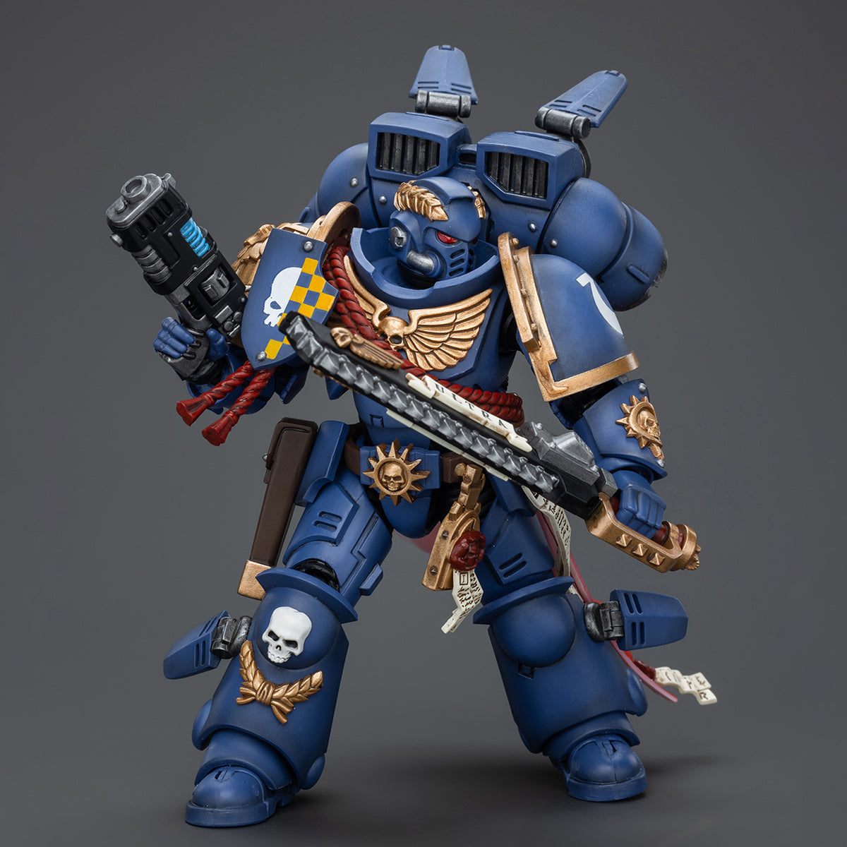 Figurines d'action JoyToy Warhammer 40K : Capitaine des Ultramarines avec Jump Pack
