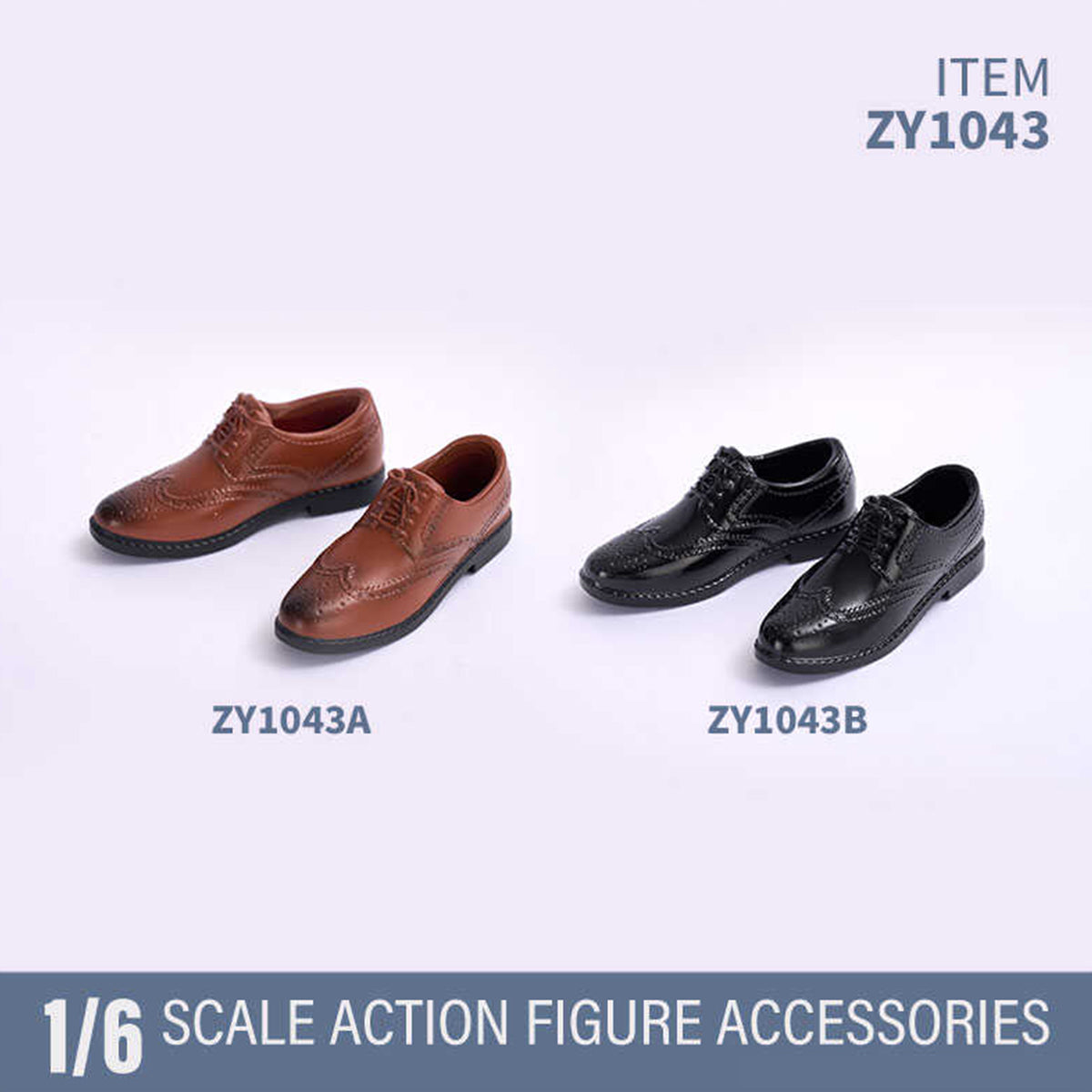 ZYTOYS, Male Leather Shoes Boots, Doll Accessory for 12-inches Action Figurine