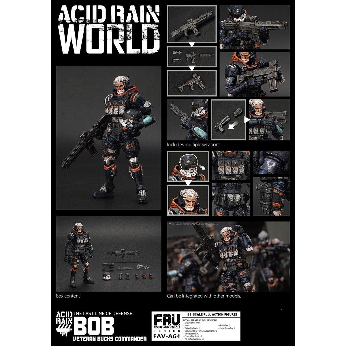 TOY ALLIANCE Acid Rain World Bob Veteran Bucks Commander Action Figures