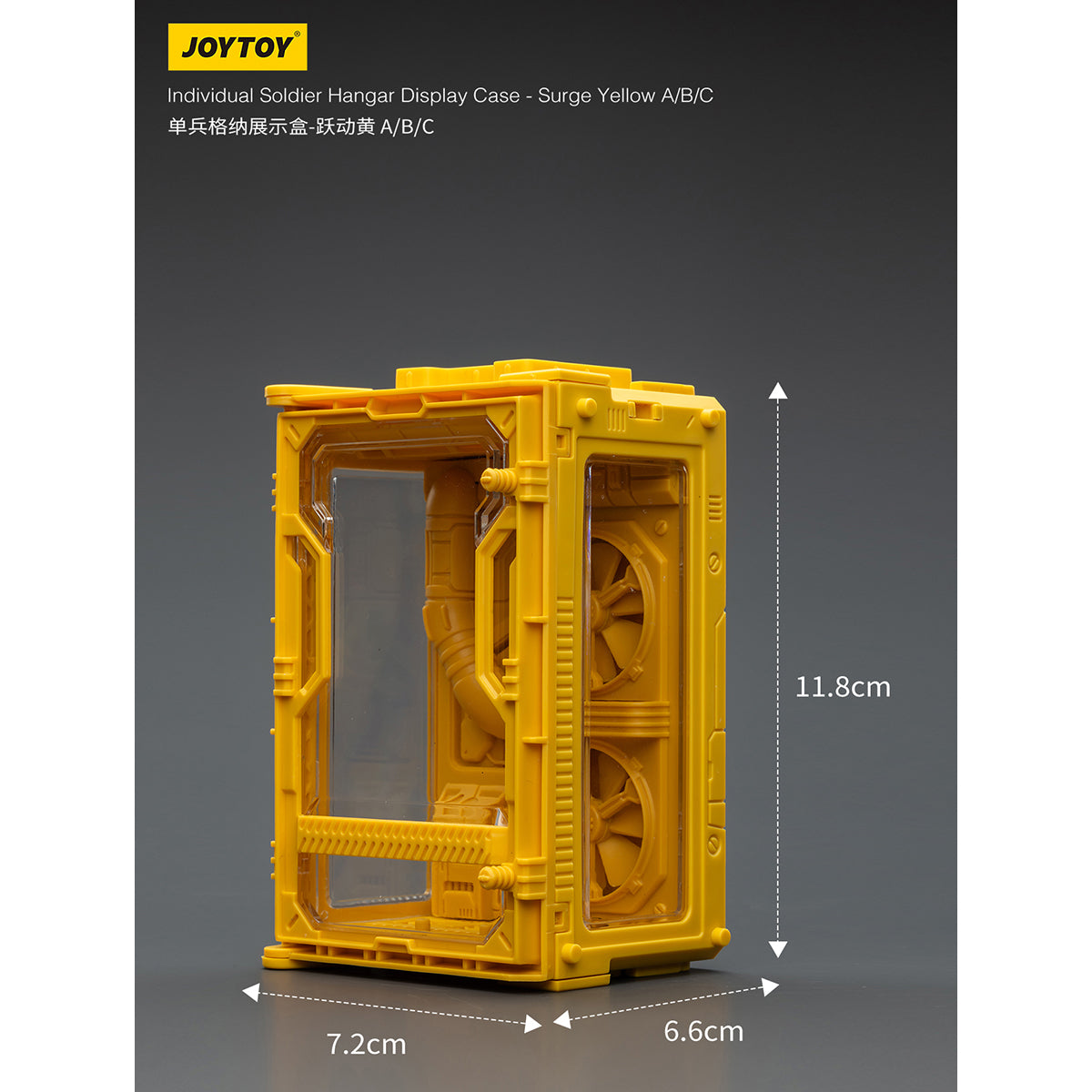 JOYTOY Individual Soldier Hangar Display Case Surge Yellow Ash Yellow Armor White 1/25 Scale Fit JOYTOY Series Action Figure