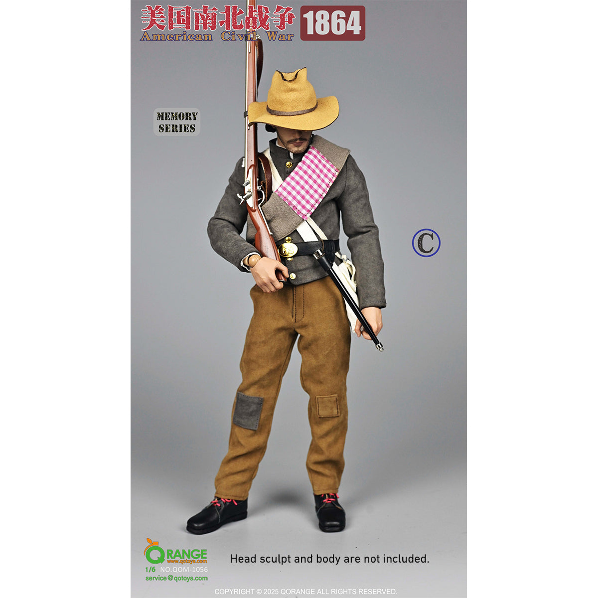 QORANGE QOTOYS American Civil War 1864 Accessory Pack for 1/6 Scale 12-inches Action Figurine