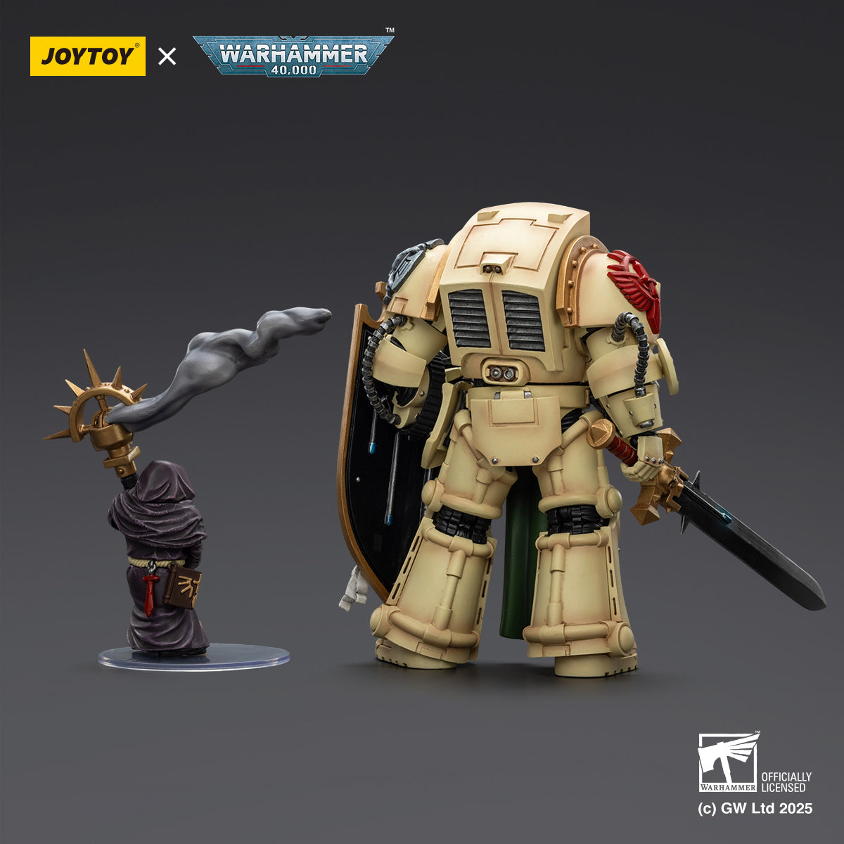 JOYTOY Dark Angels Deathwing Knight With Power Sword Storm & The Sanguinor with Encarmine Broadsword 1/18 Scale Action Figure