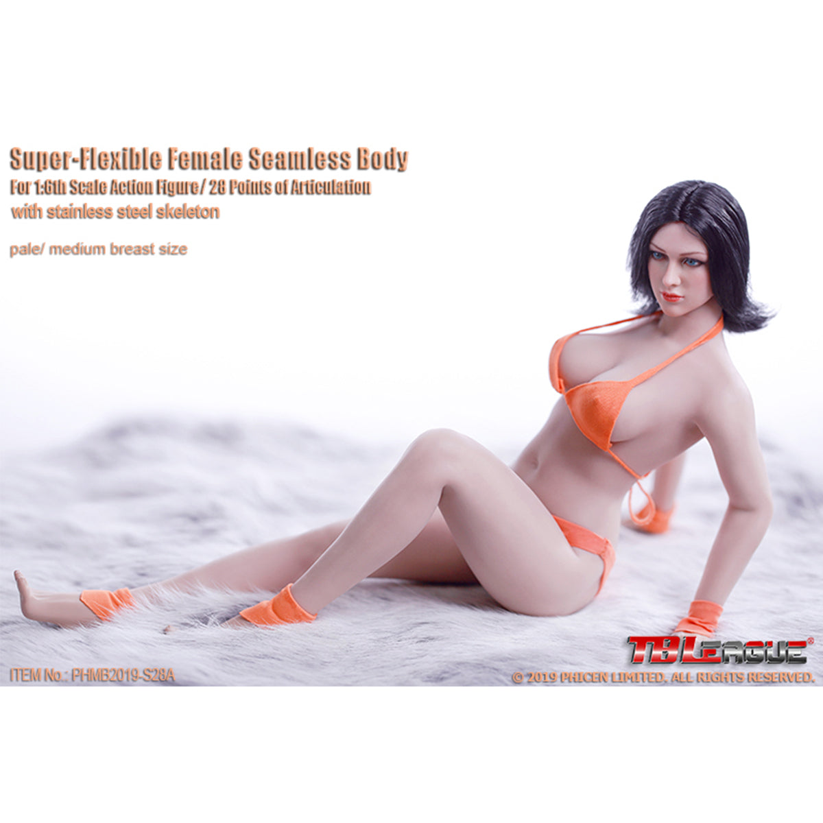 TBLeague Female Seamless Medium Bust Headless Detachable Feet 1/6 Scale Action Figure Body