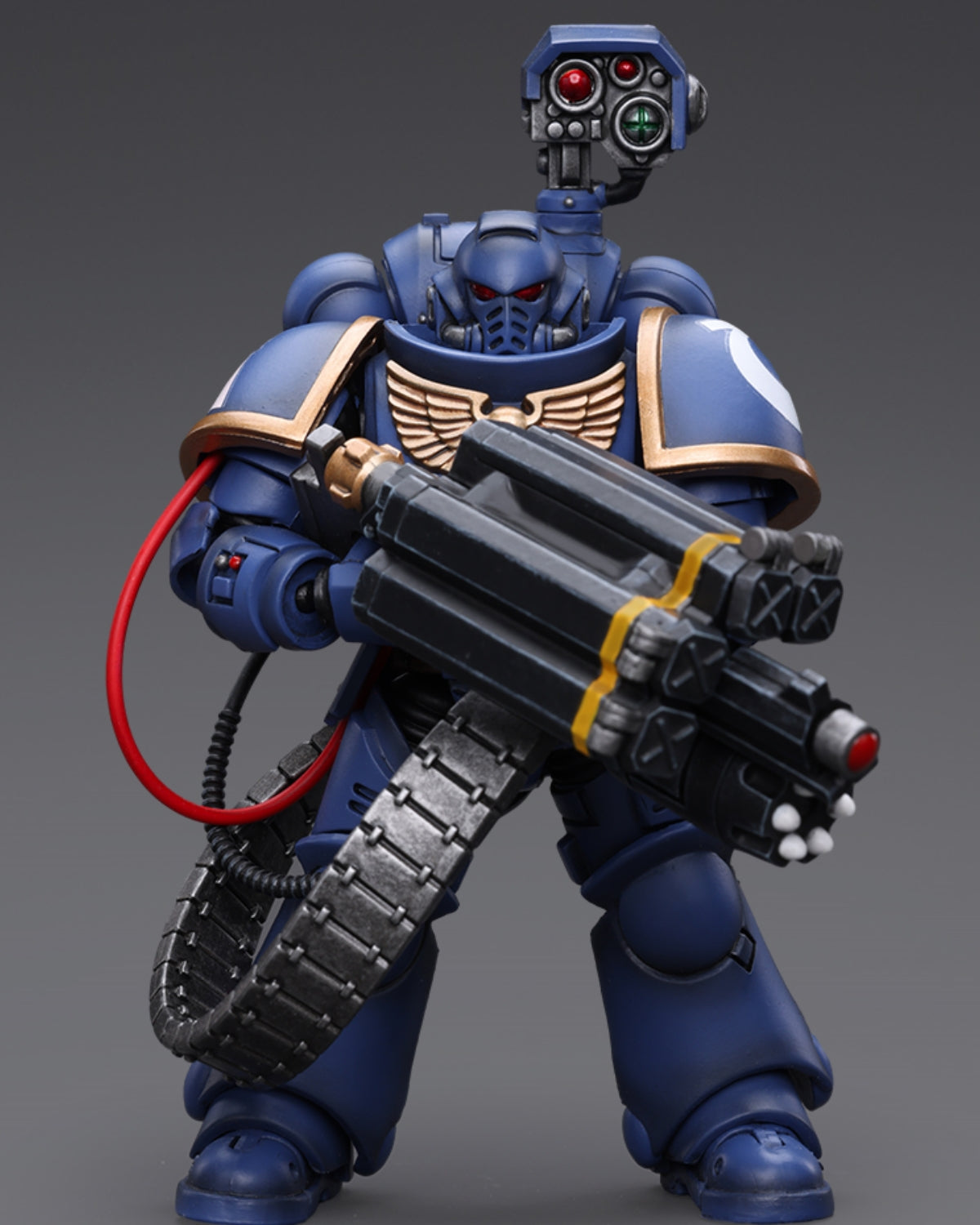 Figurine de collection JoyToy Warhammer 40K : Ultramarines Castellan Launcher Super Frag, échelle 1:18 (Castellan Launcher-Superfrag JT8827)