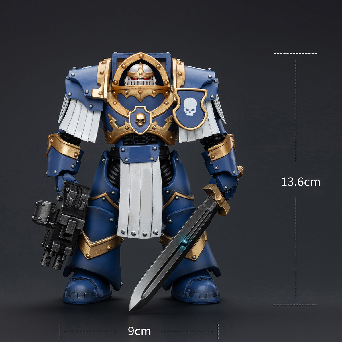 (Only Shipped to the US) JOYTOY Warhammer The Horus Heresy Series, Ultramarines Cataphractii Terminator Squad: Sergeant with Power Sword, 1/18 Scale Collectible Action Figure JT6953