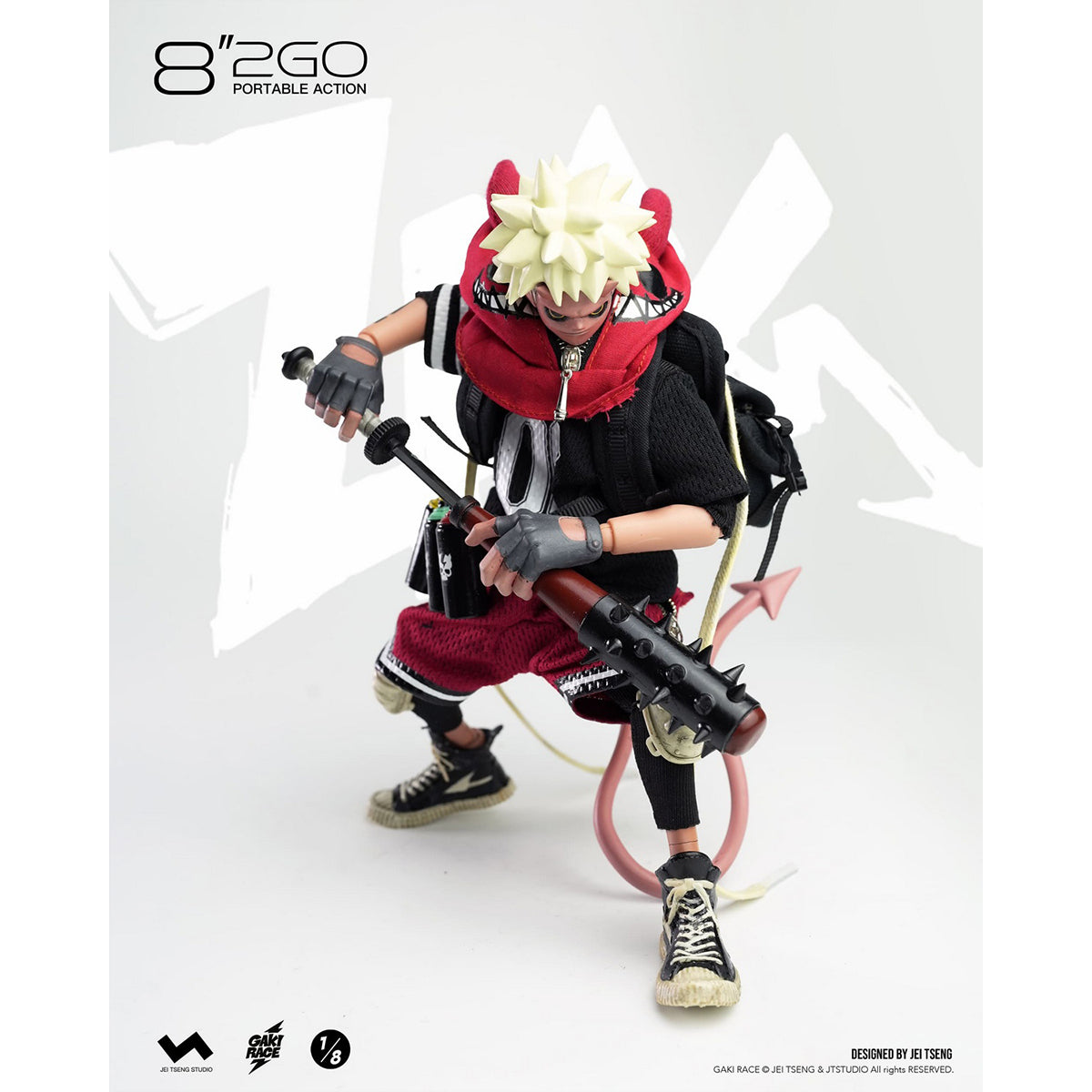 JTstudio 2GO GAKIRACE ZAIKI 8-inches Action Figure & Vehicle Model