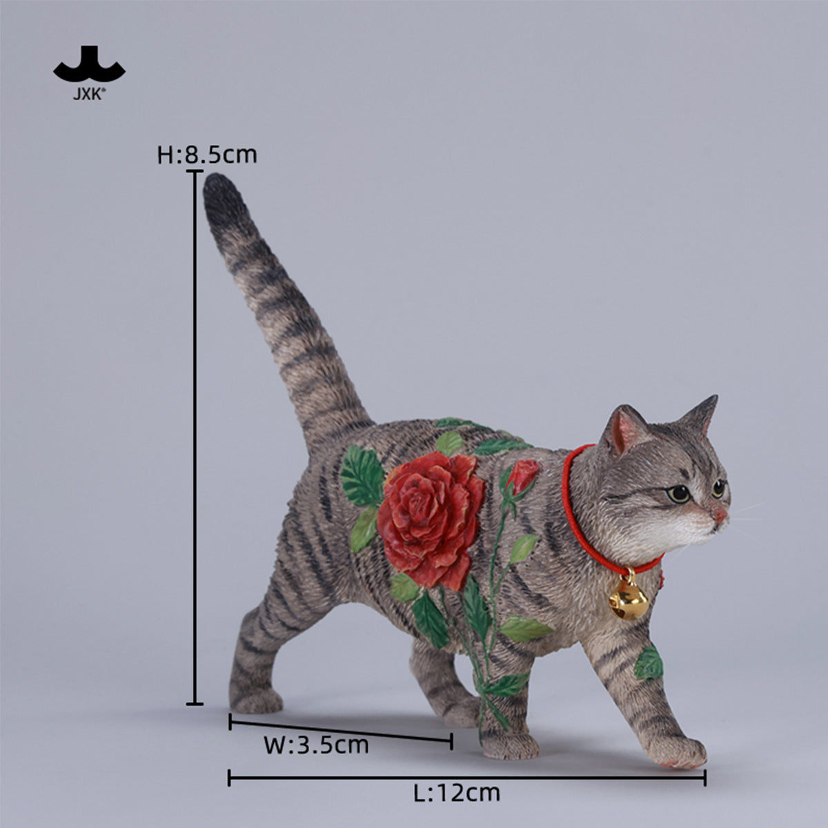 JXK, Rose Cat, Static Animal Figurine
