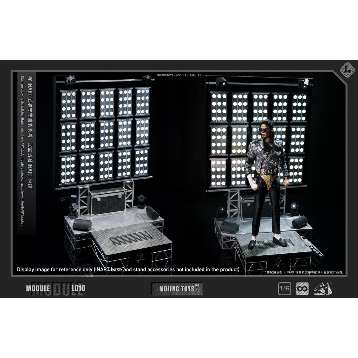 MOjingtoys MJ Dangerous Tour Diorama Scene Base Fit 1/6 Scale 12-inches Action Figure