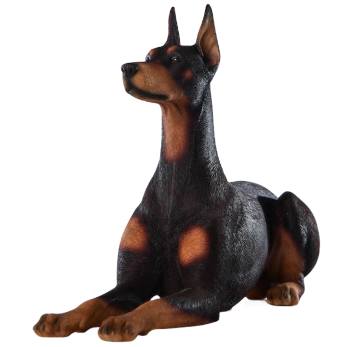 Figura de perro coleccionable JXK: Doberman Pinscher, pintada a mano por expertos, realista, de resina segura, miniatura a escala 1:6.
