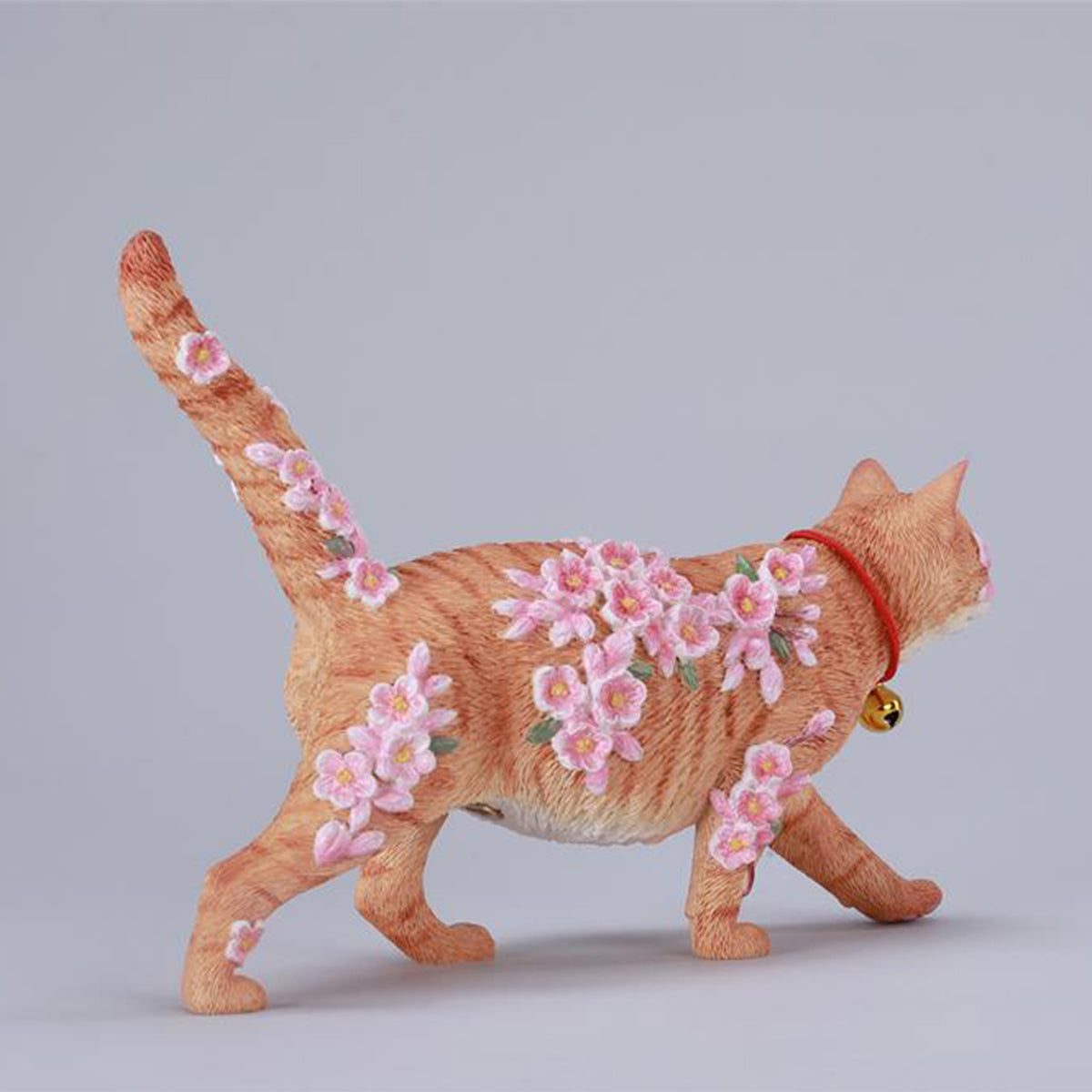 JXK, Cherry Blossom Cat, Static Animal Figurine