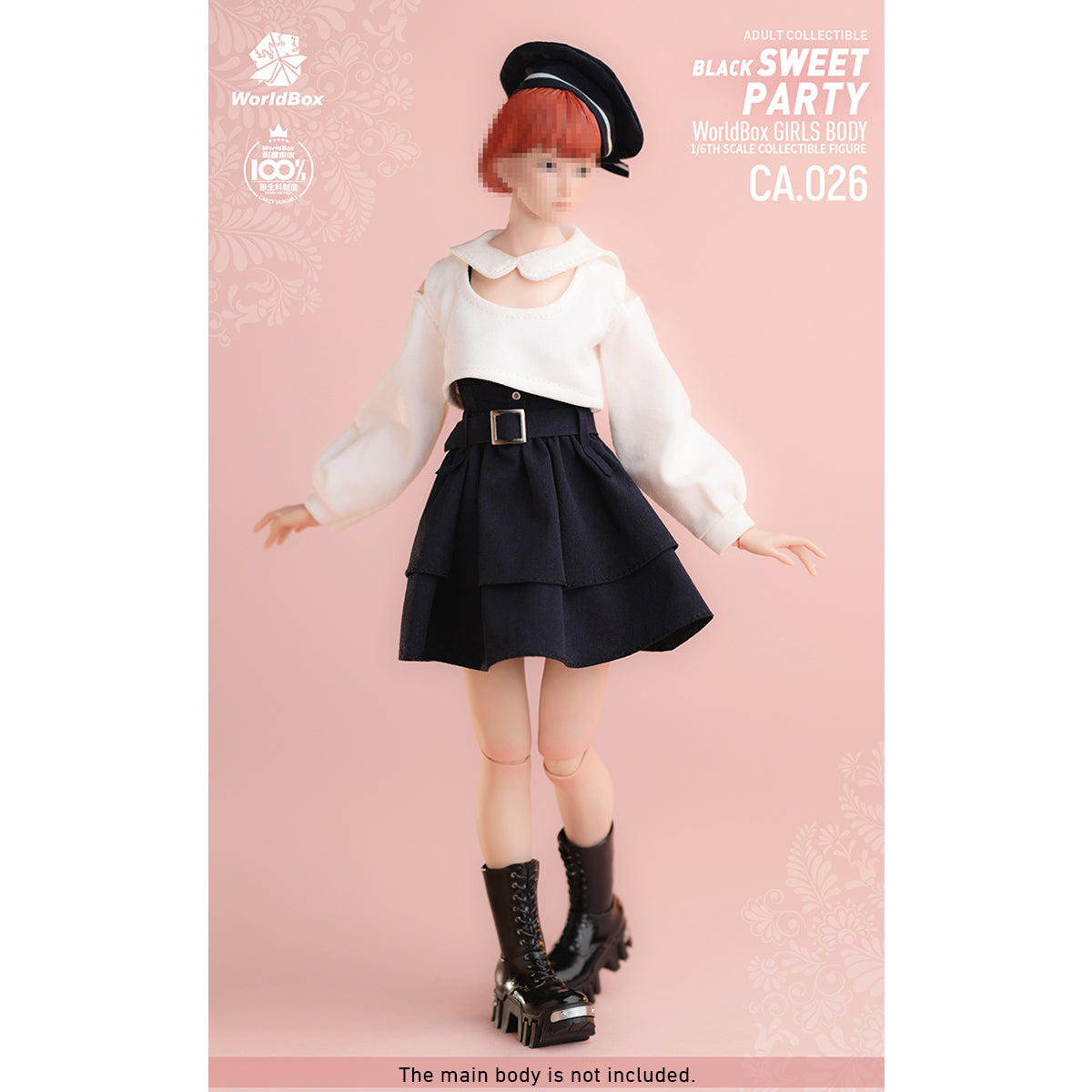 Worldbox Black Sweet Party Suit Set CA026 Doll Clothes Accessory 1/6 Scale Fit TB Action Figure