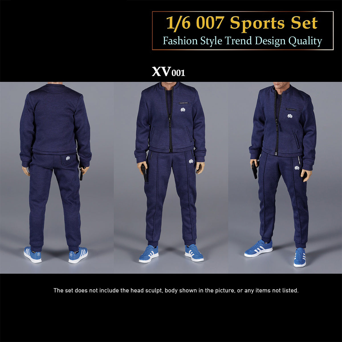 Agent Training Sportswear Outfit Set For 1/6 Scale 12-inches Action Figure