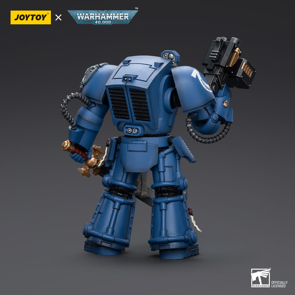 JOYTOY Warhammer 40,000, Ultramarines Terminator Squad Terminator with Assault Cannon/Terminator with Storm Bolter/Sergeant with Power Sword and Teleport Homer Action Figures