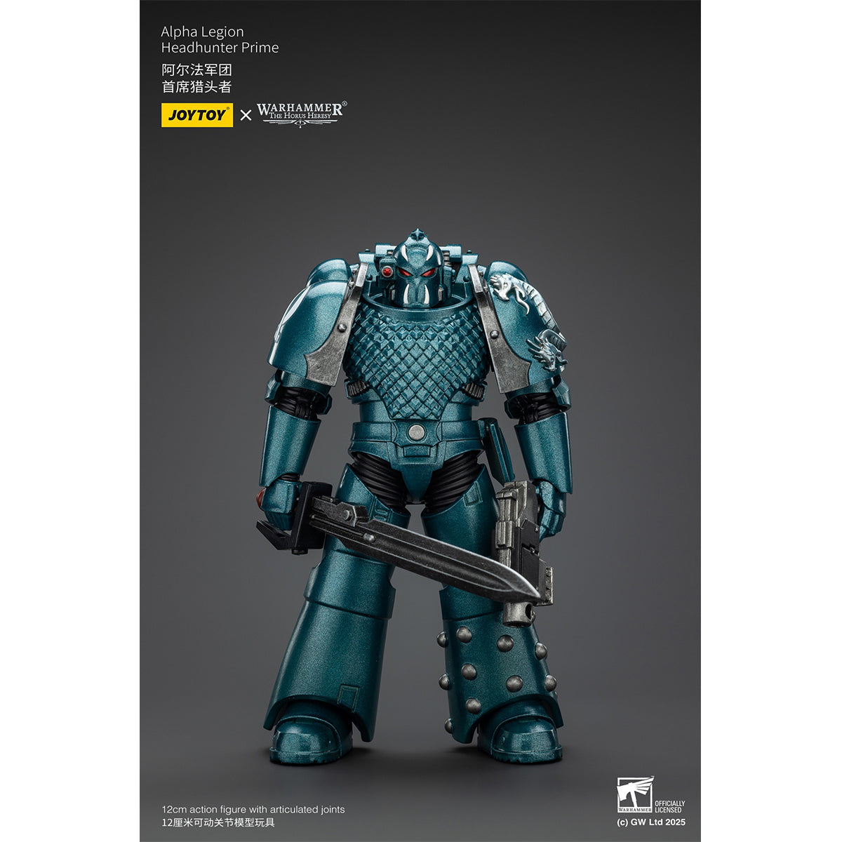 JOYTOY Warhammer The Horus Heresy, Alpha Legion, Headhunter With Banestrike Combi-Bolter And Power Dagger/Headhunter Prime/Exodus 'The One who is Many' With Sniper Rifle And Power Dagger Action Figures