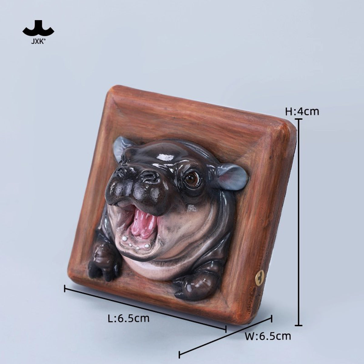 JXK, Baby Hippo Fridge Magnet:MooDeng, Static Animal Figurine