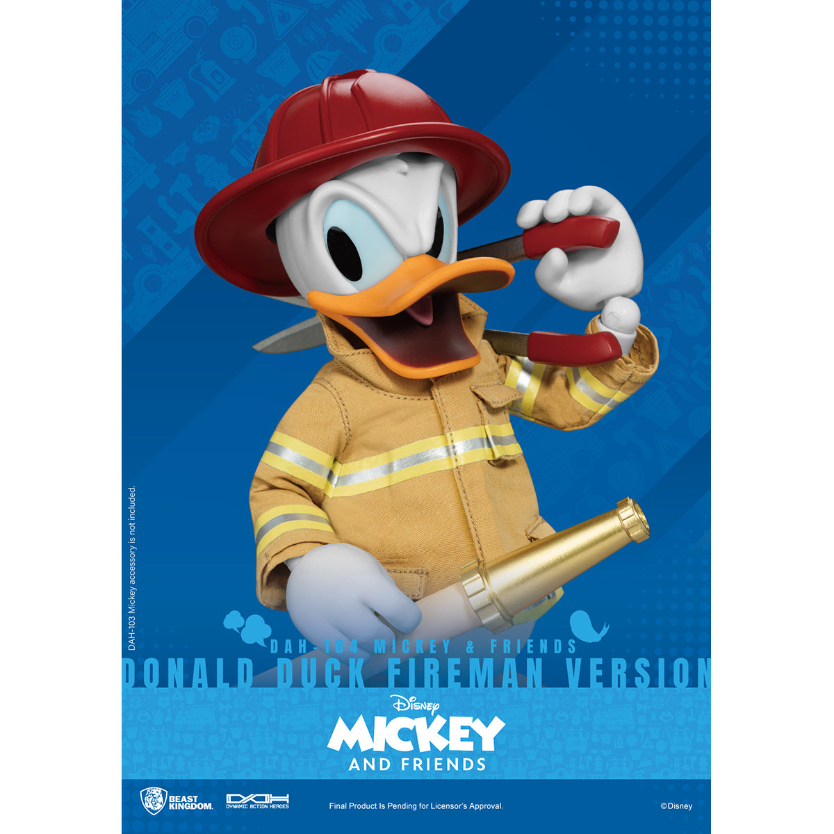 Beast Kingdom DAH-104 Mickey & Friends Donald Duck Fireman Version Action Figure