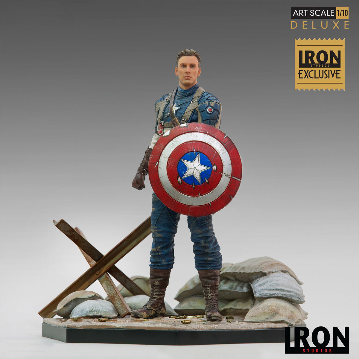 Iron Studios MARCAS18019-10 MCU 10th Years Anniversary Captain America 1/10 Scale Art Statue
