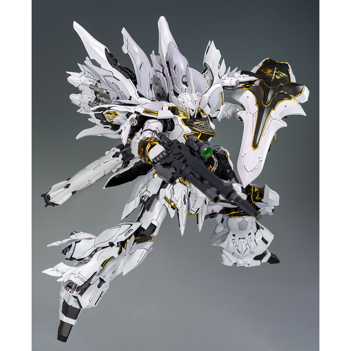 Comet Technology, White Triple Speed Sinanju Full Frame, 1/100 Scale Model Kit