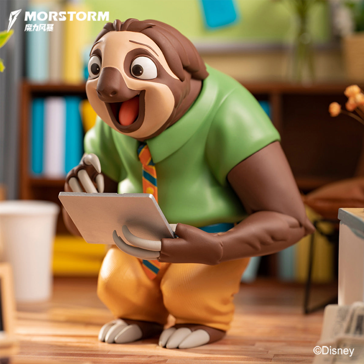 MORSTORM Zootopia Series Flash & Officer Judy & Little Nick in His Red Scarf Art Statue