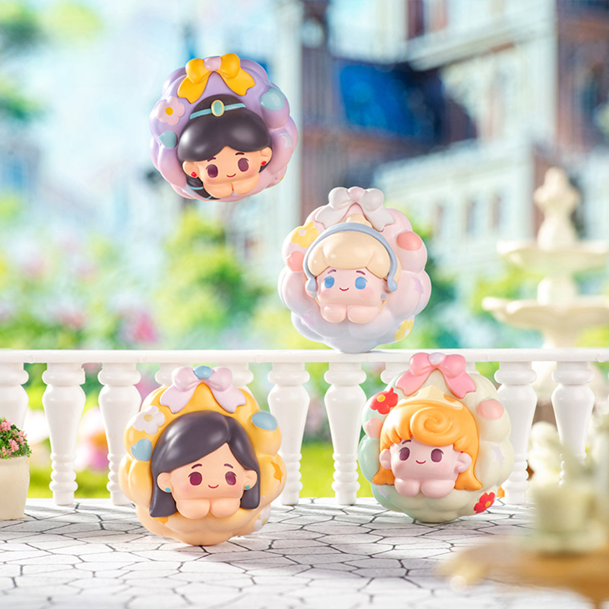 MORSTORM Disney Princess Floral Wreath Series Set Blind Box Figure