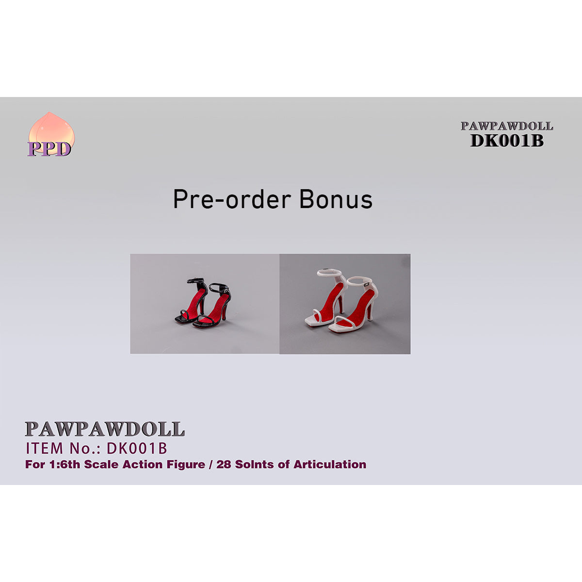 PAWPAW DOLL 1/6 Scale Buxom Female Seamless Body with Integrated Feet in DK001B Pink/Pale Skin Tone & Suntan/Tan Skin