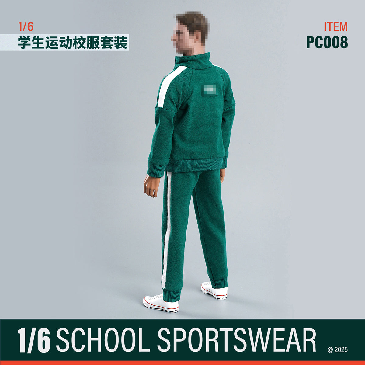 ZYTOYS Men's Sportswear School Uniform Doll Clothes Accessory Fit 1/6 Scale 12-inches Figure