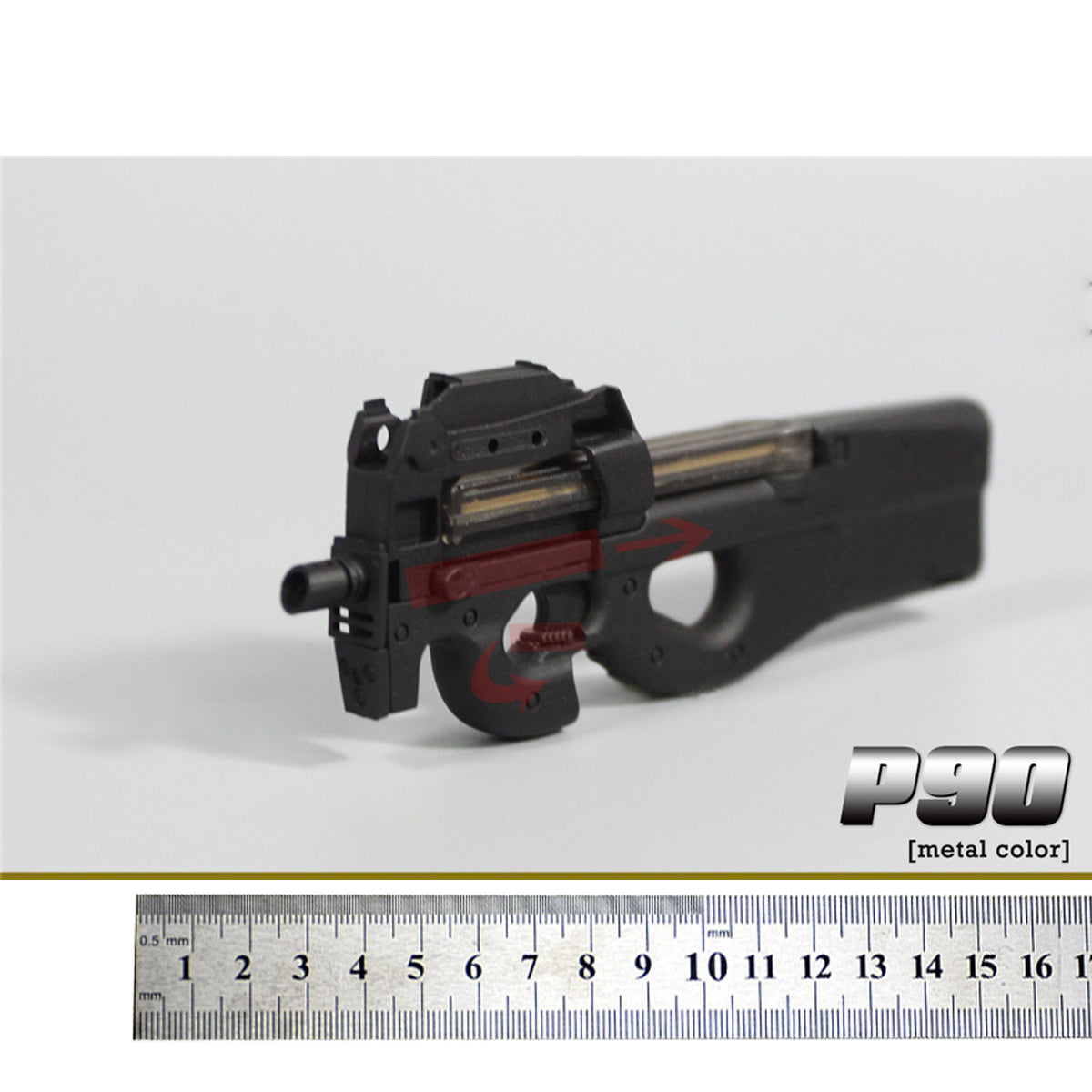ZYTOYS, P90 Submachine Weapon Gun Model, Doll Accessory for 12-inches Action Figurine