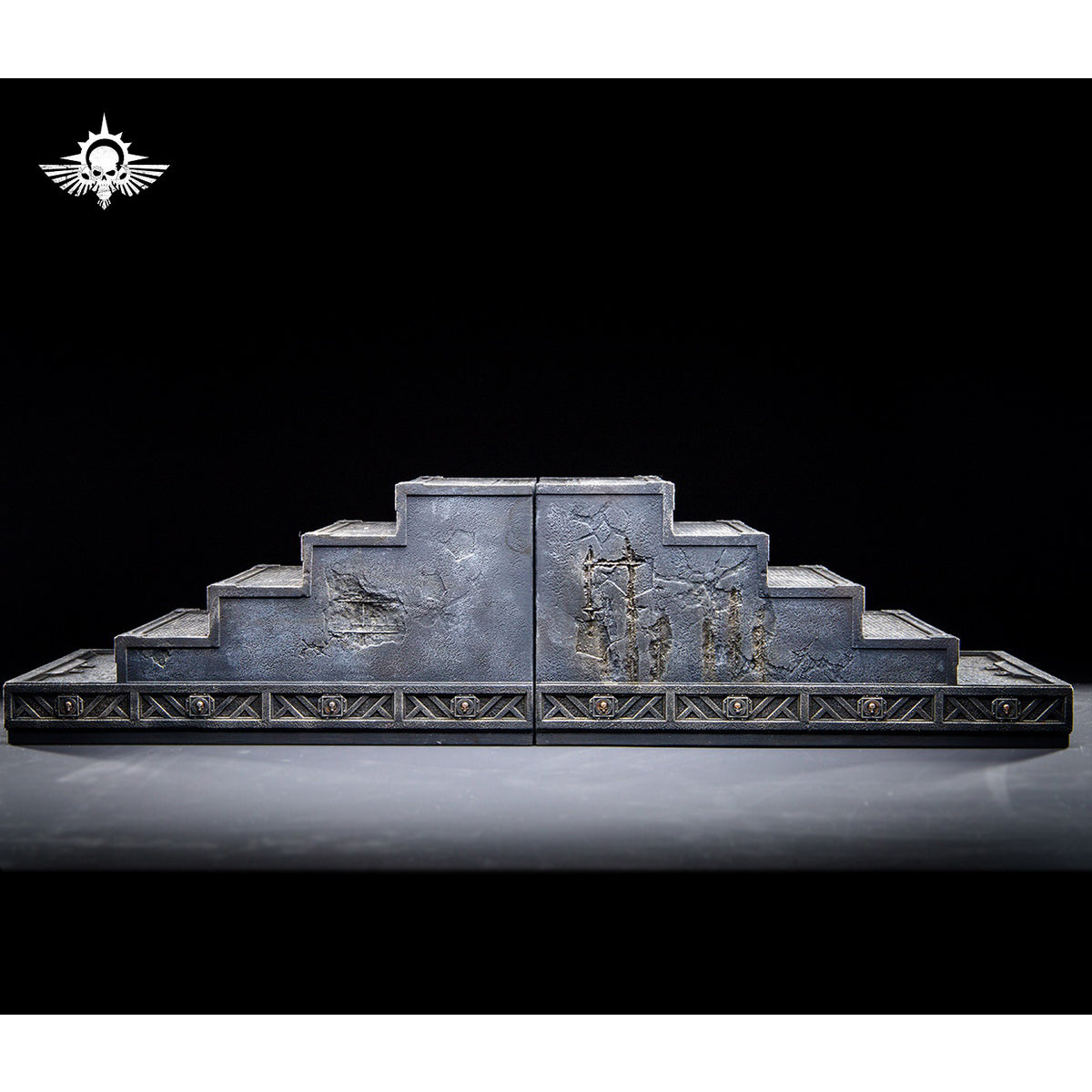 Xinglan Workshop Steel Casting 1/12-1/18 Warhammer Series Bro-style Mountain Diorama Scene Base (Hive City Version) Fit Action Figure