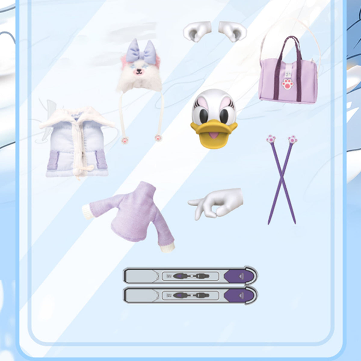 MORSTORM Disney Snow Board Club: Captain Mickey/Minnie Student/Coach Donald Duck/Daisy Student/Goofy Player Art Figurine