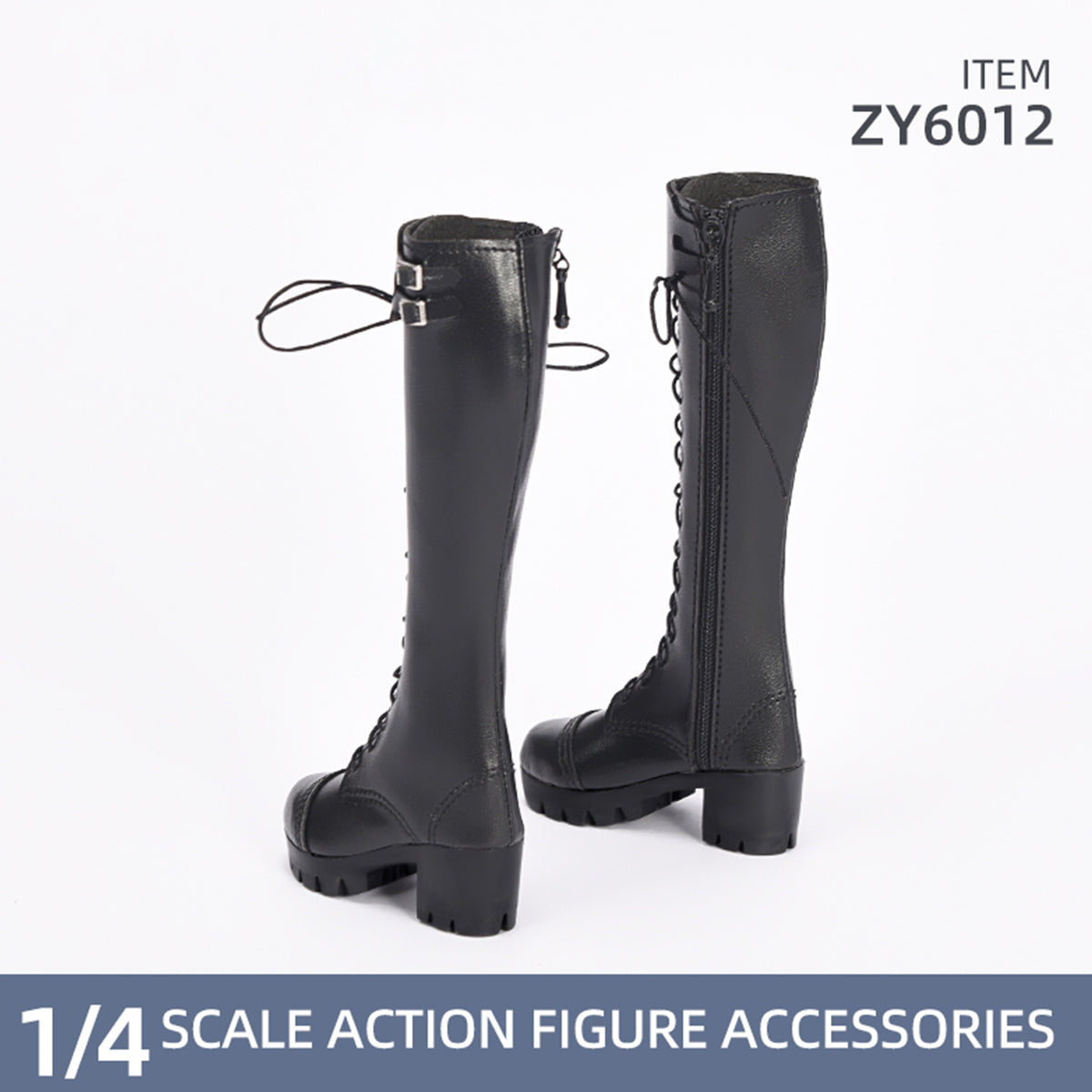 ZYTOYS, Female BJD Girl High Leather Boots Shoes, Doll Accessory for Action Figurine
