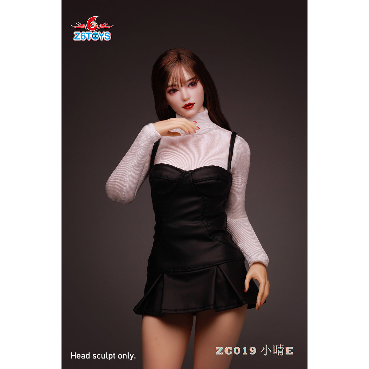 Z6TOYS Asian Movable Eye Female Xiaoqing Head Sculpt Accessory Fit 1/6 Scale 12-inches Figure