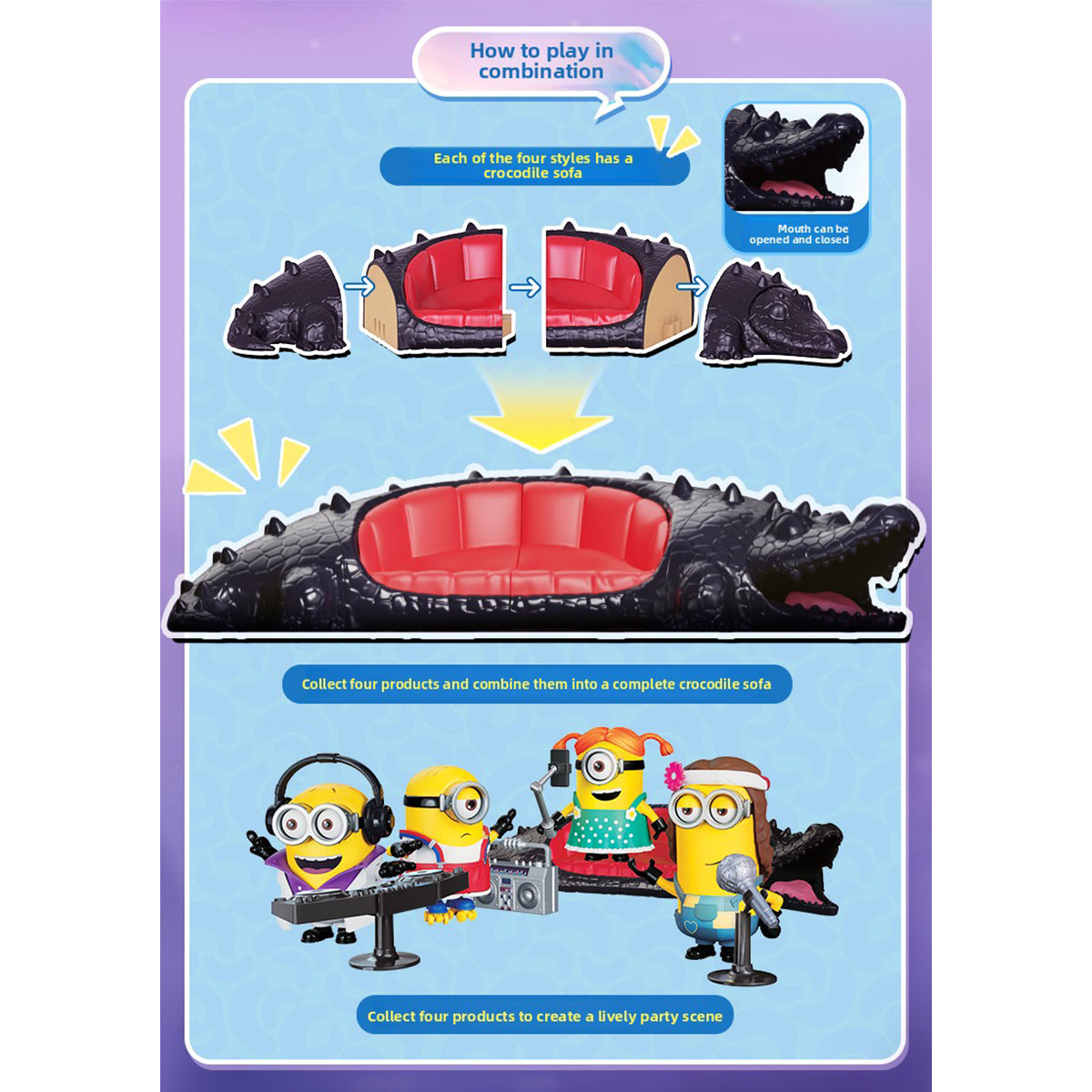 BLOKEES Series 2: Magic Version Minion Partner Phil DJ/Kevin Singer/Stuart Dancer/Carl Streamer Model Kit