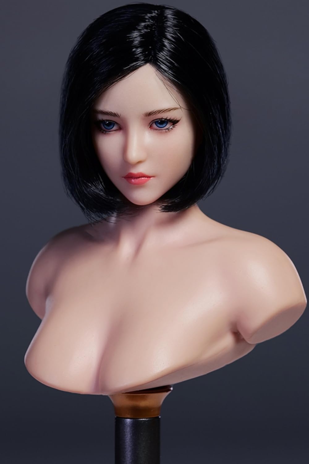 Escultura de cabeza femenina a escala 1:6, diseño de ojos móviles, escultura de cabeza de niña asiática para figuras de acción de 12 pulgadas YMT101A