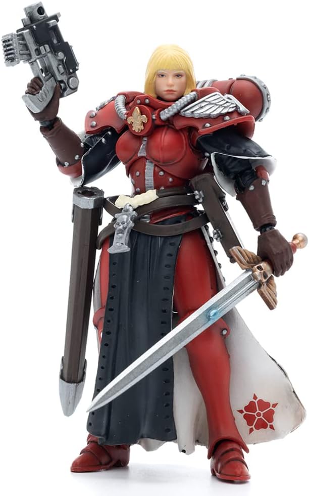 JoyToy ¡Á Warhammer 40K Figurines d'action de science-fiction sous licence officielle à l'échelle 1/18, série complète Adepta Sororitas (Kamina, Bloody Rose)