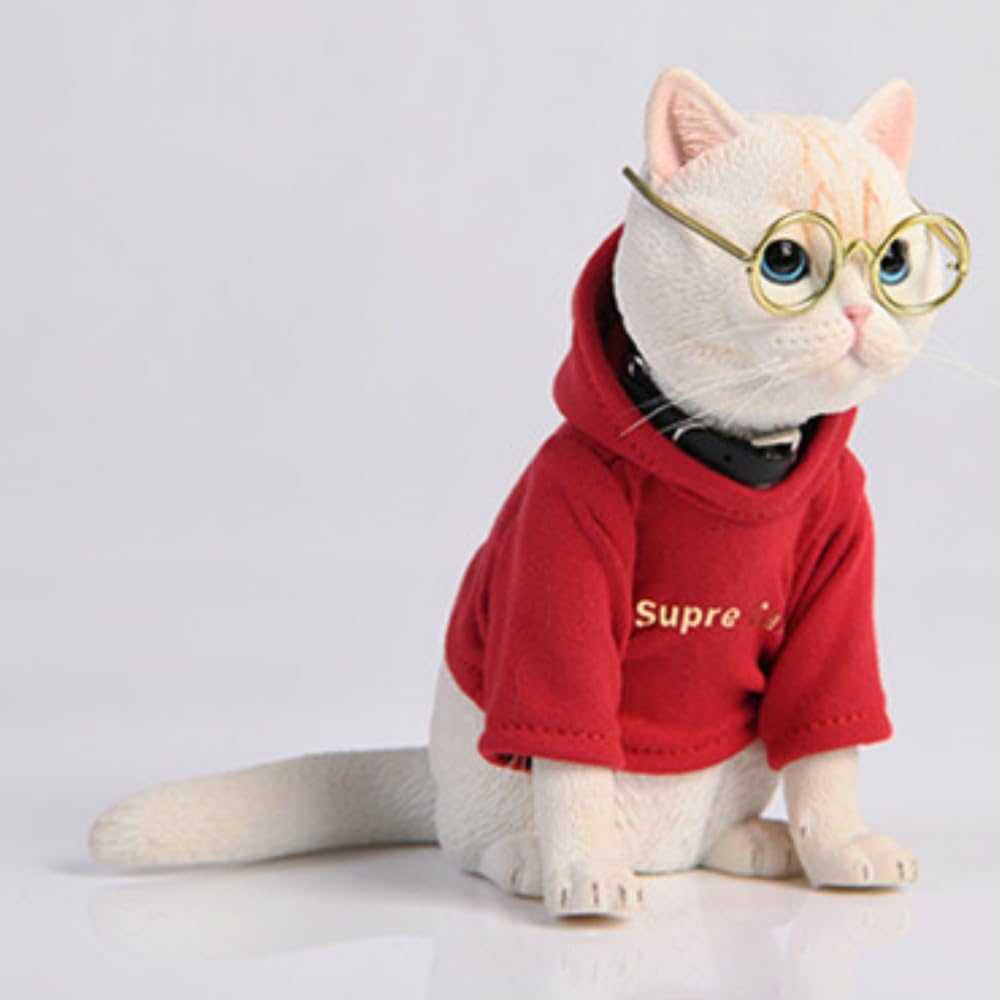 Figura de gato coleccionable JXK: American Shorthair, pintada a mano por expertos, realista, resina segura, miniatura a escala 1:3.