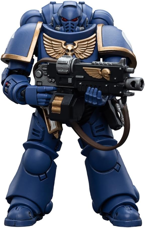 Figuras de acción de ciencia ficción a escala 1/18 con licencia oficial de JoyToy Warhammer 40K, serie completa Ultramarines Intercessors