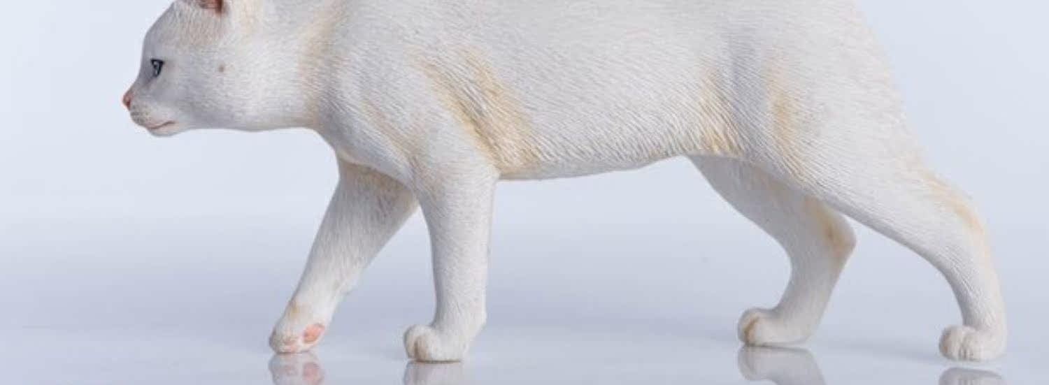 JXK Collectible Cat Figure: Chinese Cat, Expertly Hand-Painted, Lifelike, Safe Resin, 1:6 Scale Miniature Animal Figurine