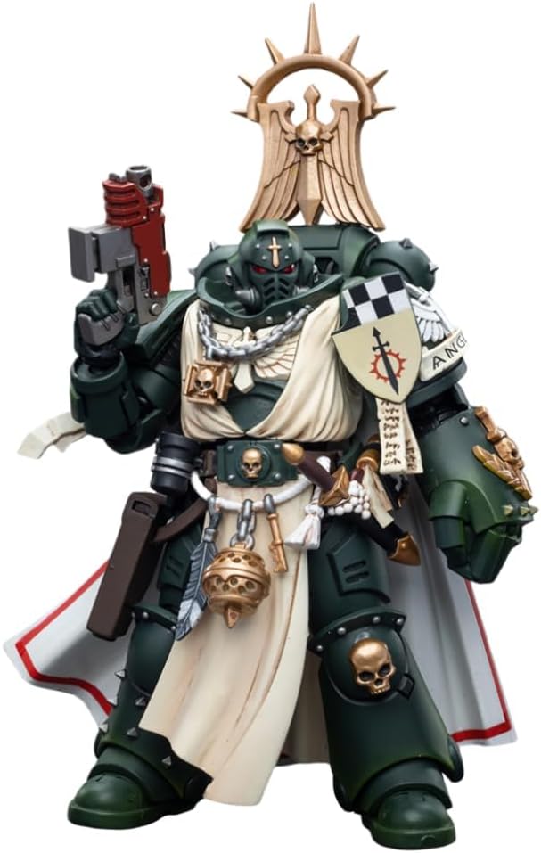 Figurine de collection JoyToy Warhammer 40K : Maître des Dark Angels avec Power Fist, échelle 1:18, JT7691