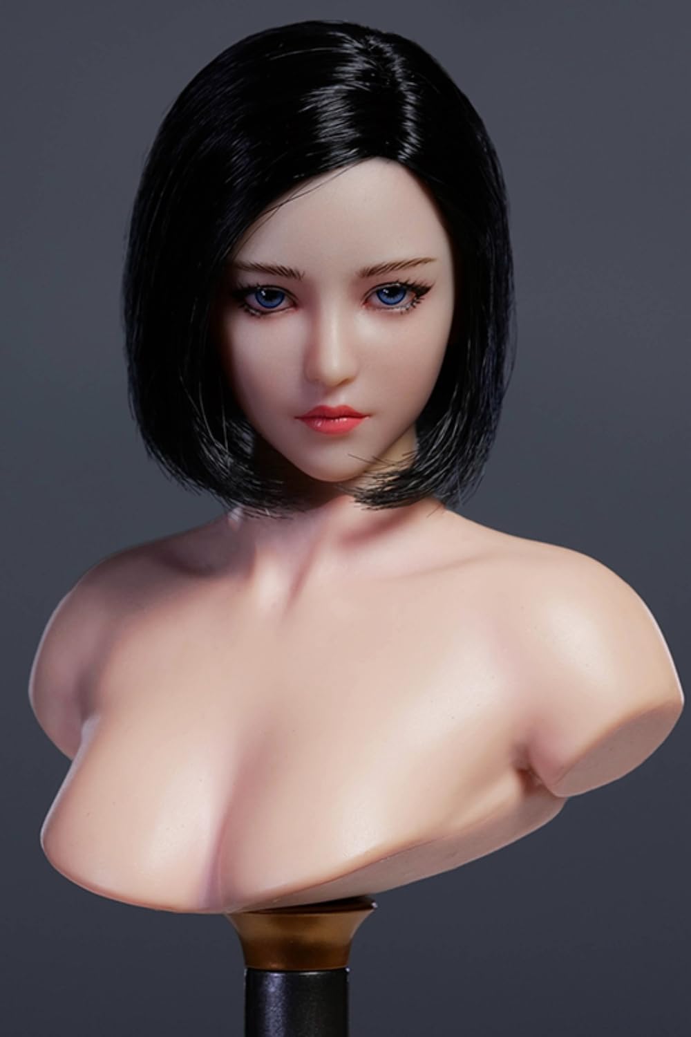 Escultura de cabeza femenina a escala 1:6, diseño de ojos móviles, escultura de cabeza de niña asiática para figuras de acción de 12 pulgadas YMT101A