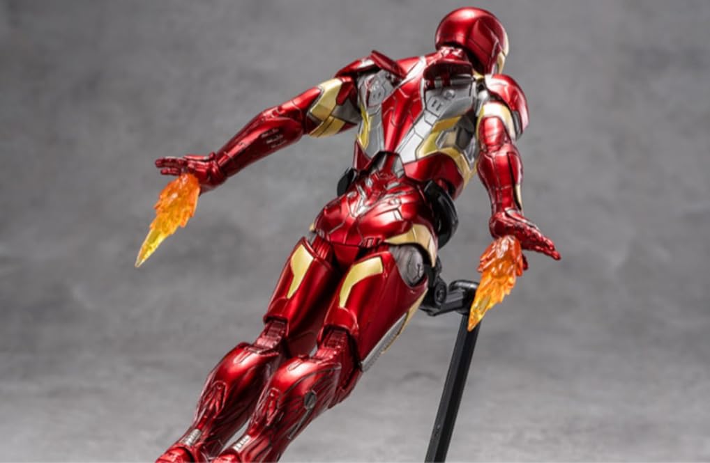 Conjunto completo de figuras coleccionables de ZD: Iron Man Mark 46, líder de la Guerra Civil estadounidense MK46, figura de acción en miniatura a escala 1:10 MK46BFG