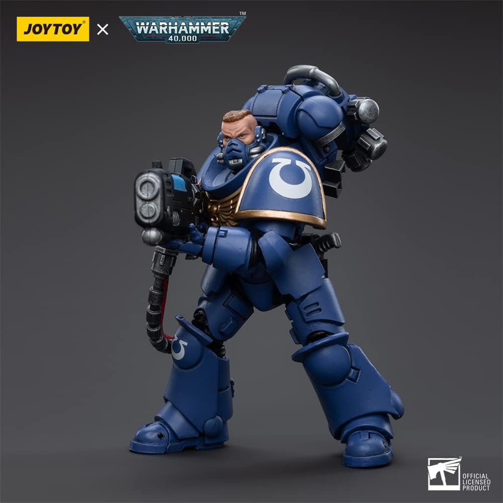JoyToy - Figurines d'action de science-fiction Warhammer 40K sous licence officielle à l'échelle 1/18, série complète Ultramarine Hellblasters Brother Paxor