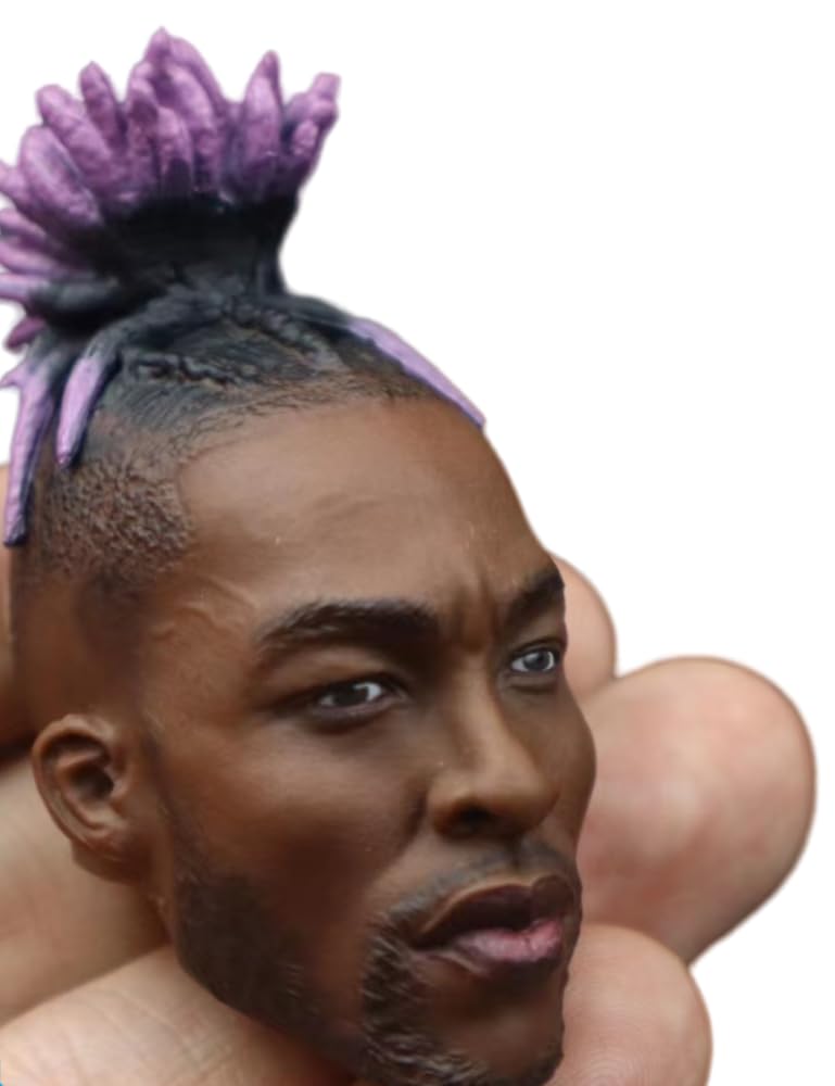 Escultura de cabeza masculina a escala 1:6, estilo anime, para figuras de acción de 12 pulgadas (H001)