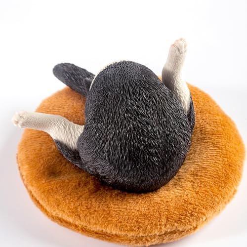 Figura de gato coleccionable JXK: Gato con patas de pollo, pintada a mano por expertos, realista, resina segura, miniatura a escala 1:6.