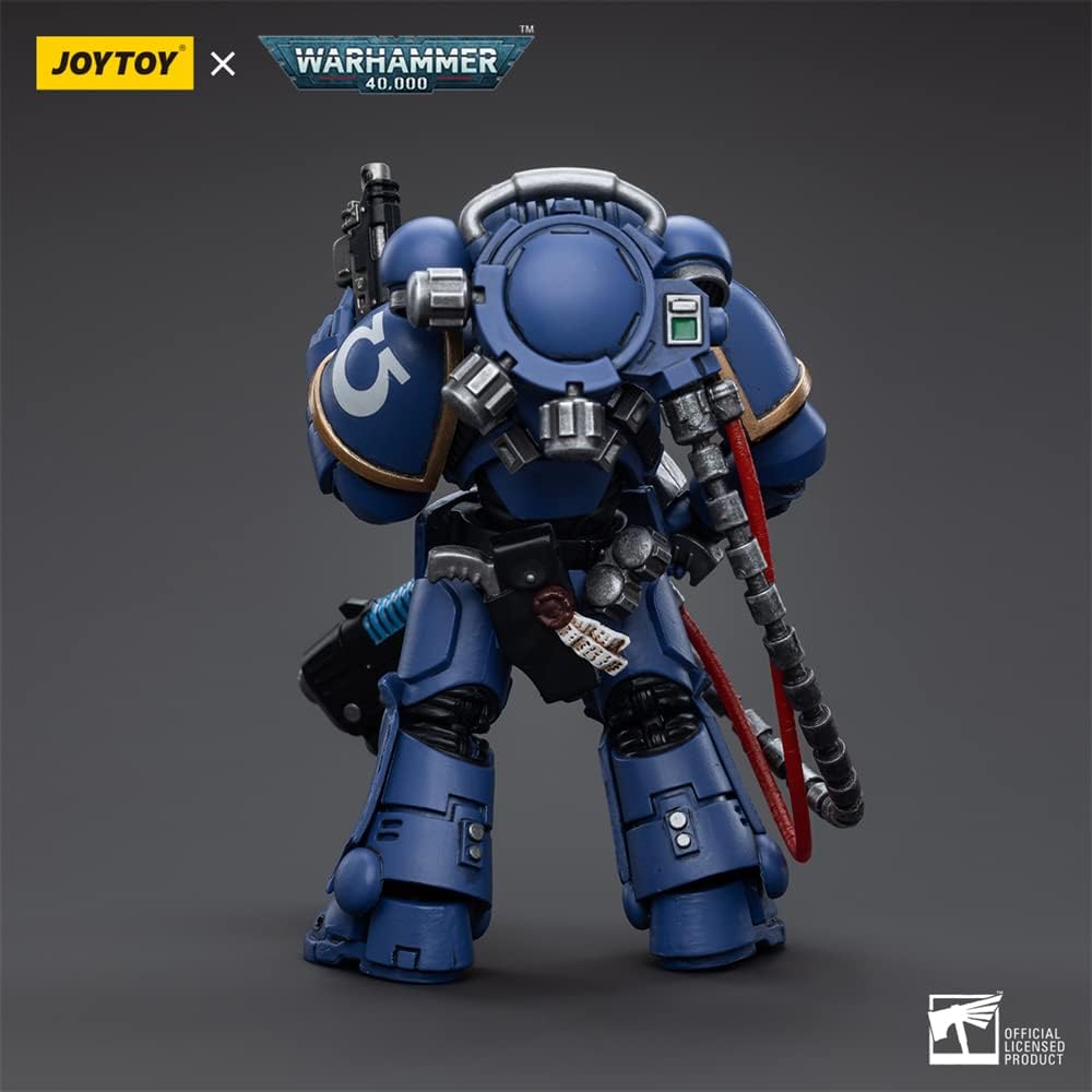 JoyToy - Figurines d'action de science-fiction Warhammer 40K sous licence officielle à l'échelle 1/18, série complète Ultramarine Hellblasters Brother Paxor