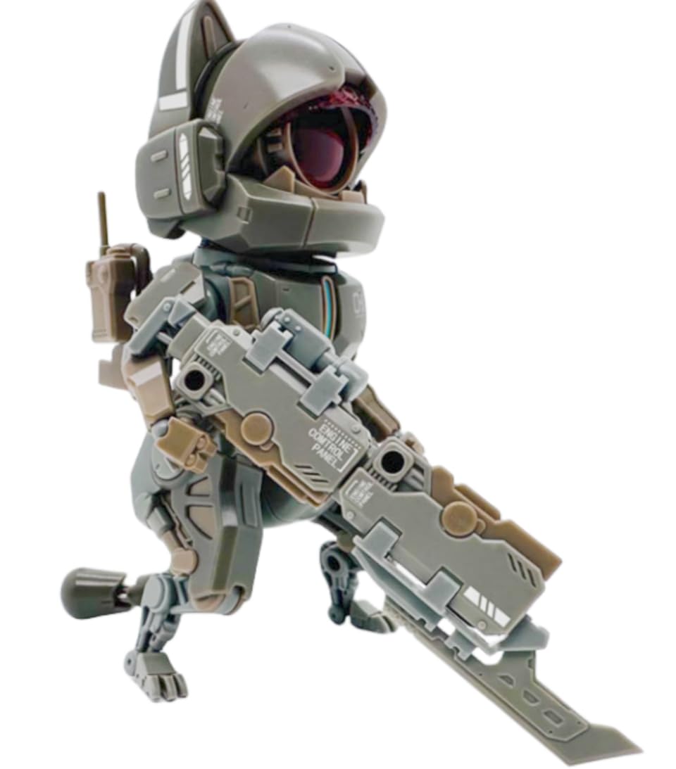 Kits de modelos de plástico ROBOBEAST: Figuras de acción coleccionables de Scanner Neko a escala 1:12